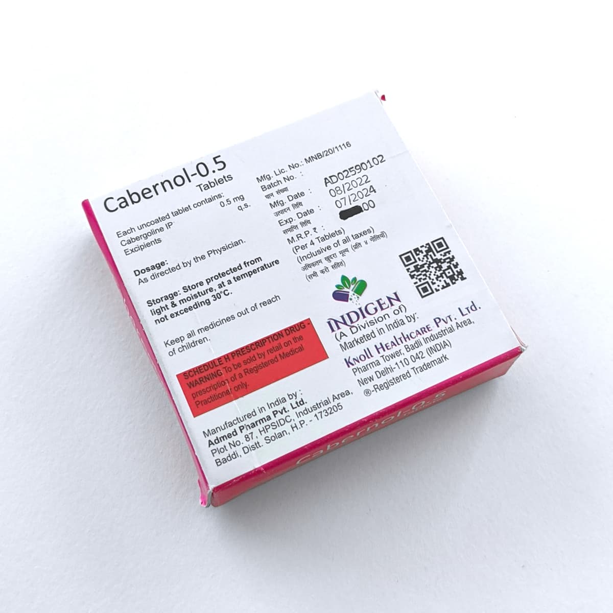 Cabernol 0.5mg product picture 2
