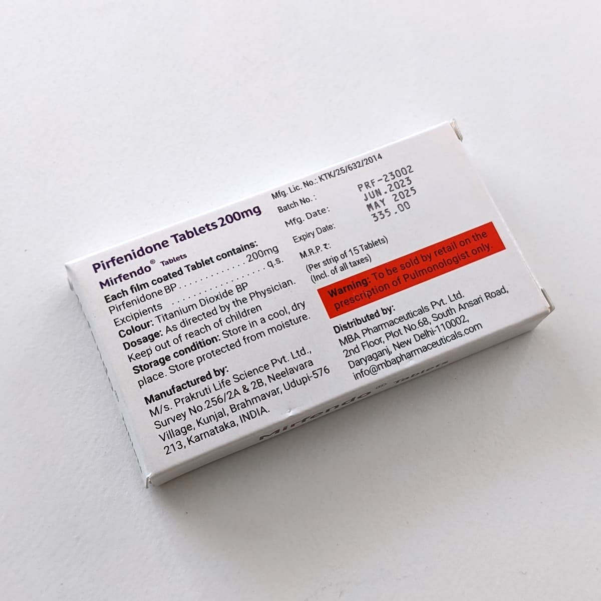 Mirfendo 200mg product picture 3