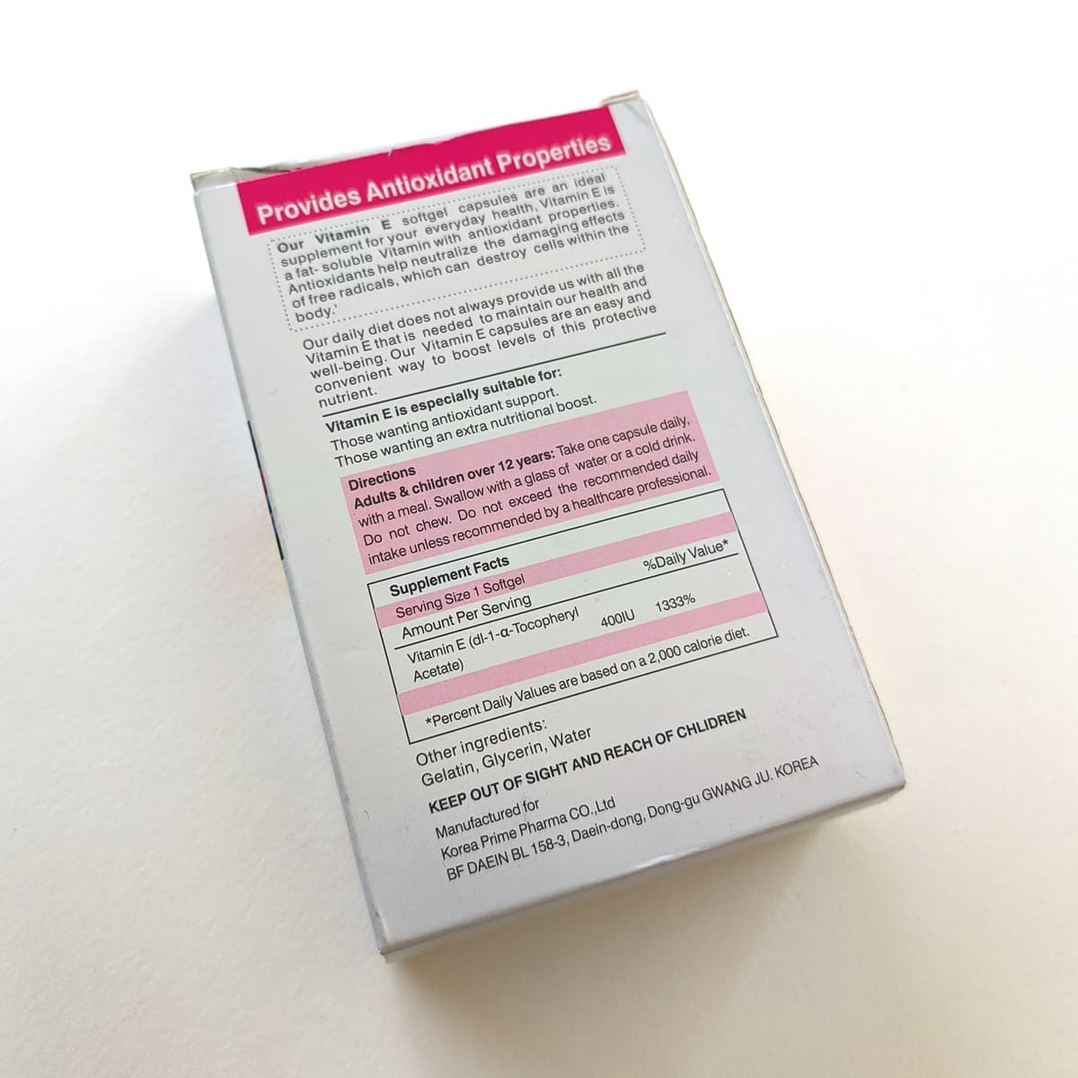 NaturalCare Vitamin E 400IU product picture 2