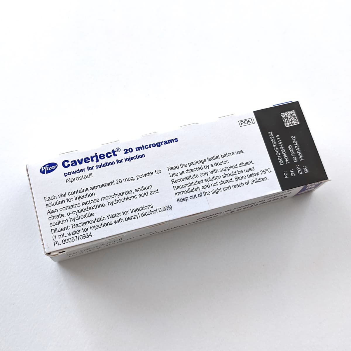 Caverject 20 micrograms product picture 2