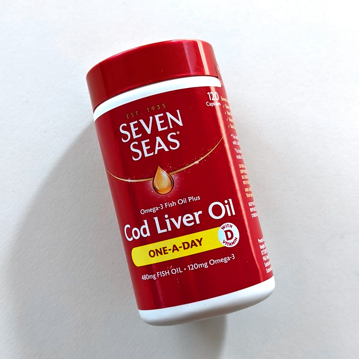 Seven Seas Omega-3 Fish Oil Plus Cod Liver Oil product picture 1 Seven Seas Omega-3 Fish Oil Plus Cod Liver Oil product picture 1